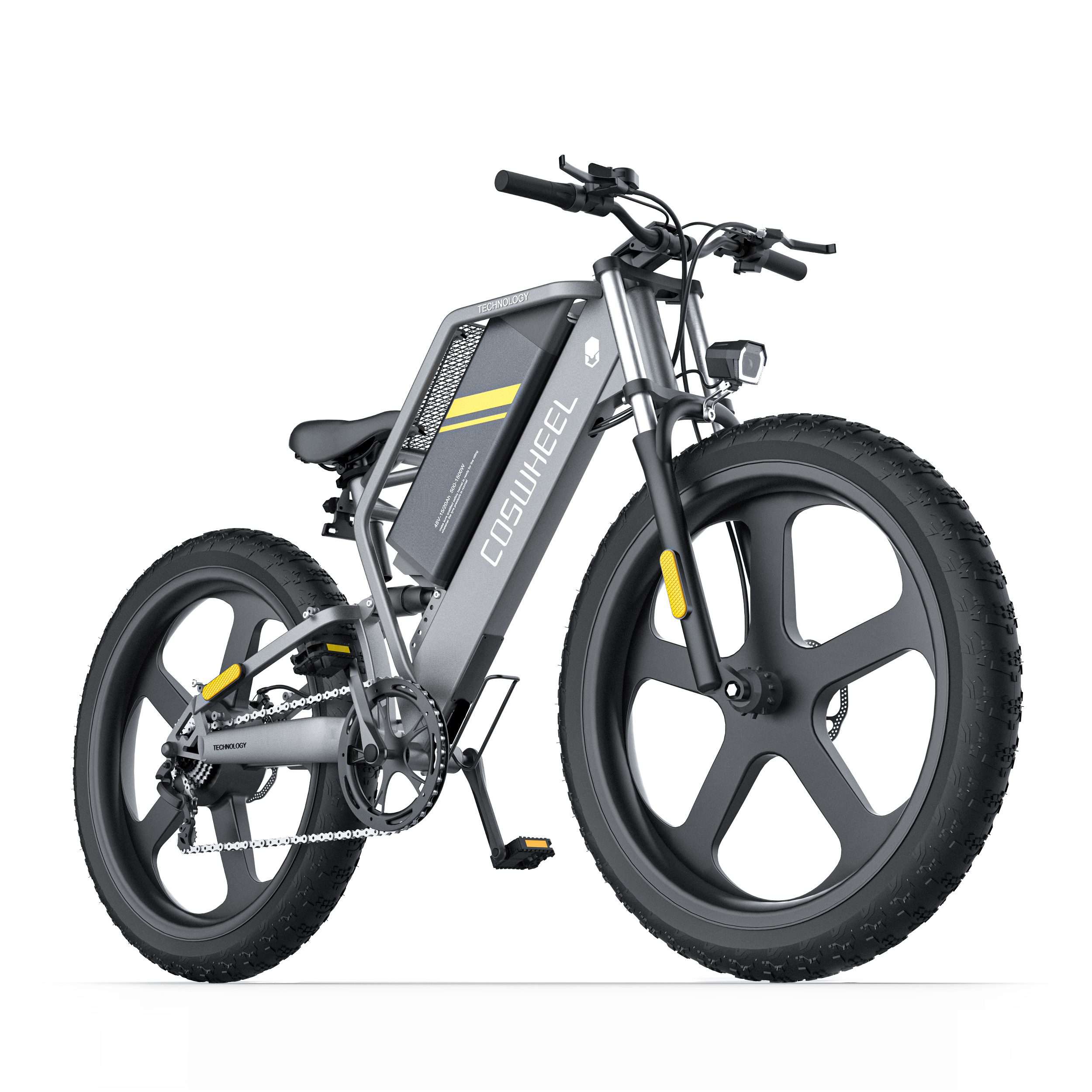 01-1 Coswheel T26 26" Fat Tire Electric Mountain Bike – 1500W Peak Dual Suspension Off-Road Cruiser - Image 1