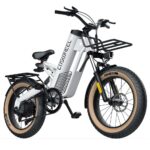Coswheel M20 20" Step-Through Fat Tire E-Bike – 1000W Peak Adjustable Moped Cruiser
