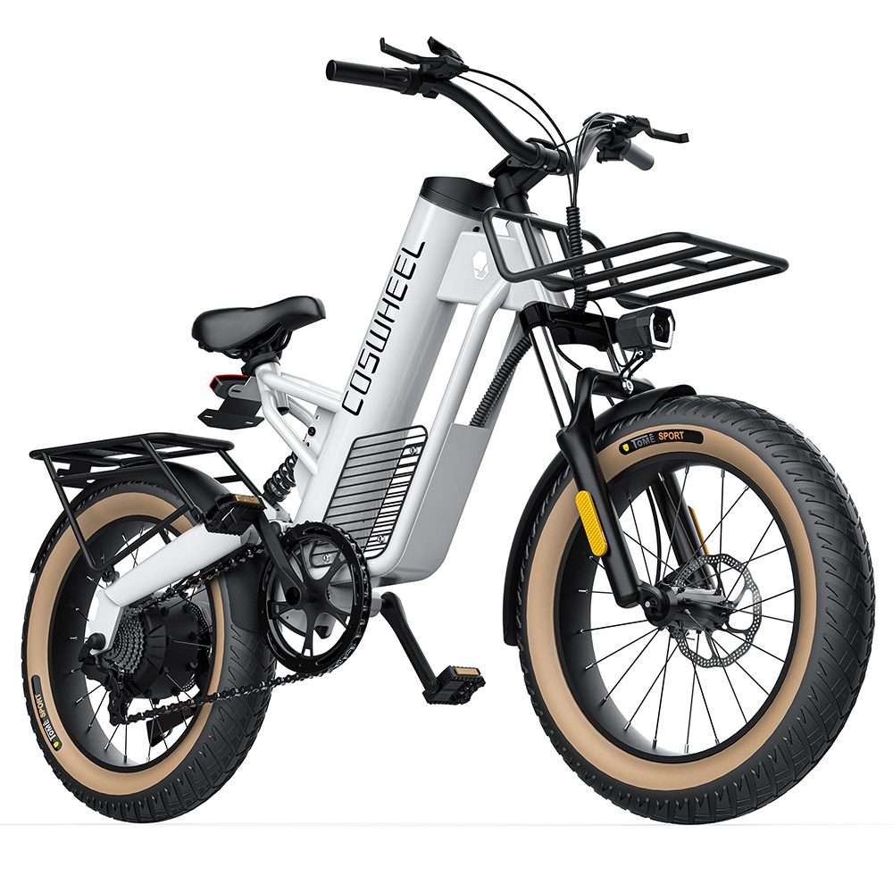 15 Coswheel M20 20" Step-Through Fat Tire E-Bike – 1000W Peak Adjustable Moped Cruiser - Image 1