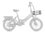 Official Jasion Ebike Front Basket – Heavy-Duty Matte Black Cargo Rack - Image 3