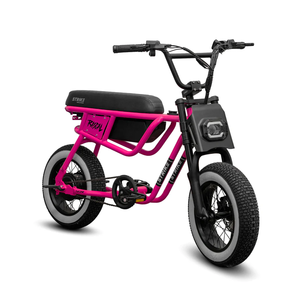 PRascalx2 Official Throne Cycles Rascal E-Bike – Hot Pink Compact Fat Tire Cruiser - Image 1