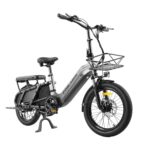 Coswheel HQ20 20" Step-Through Folding Cargo E-Bike – 1300W Peak Torque Sensor Utility Cruiser